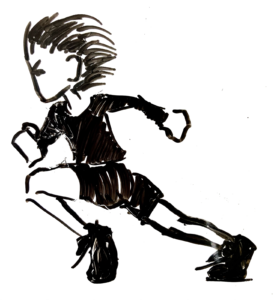 ラフ画　走る