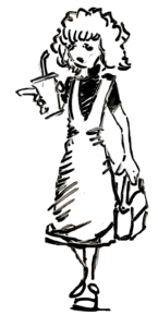 ラフ画　主婦