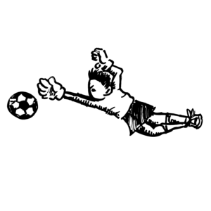 サッカーのイラスト
サッカーのキーパーのイラスト