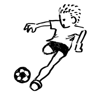 サッカーのイラスト
サッカーのシュートのイラスト