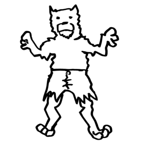 狼男のイラスト