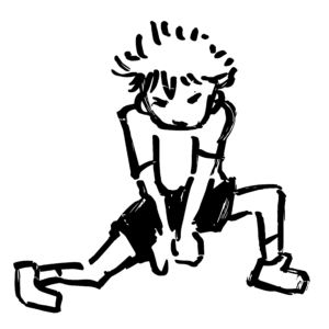 バレーのレシーブのイラスト１
